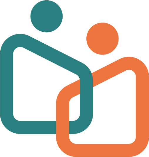 Icon for Employment Disability Resources featuring two abstract icons of persons in wheelchairs.